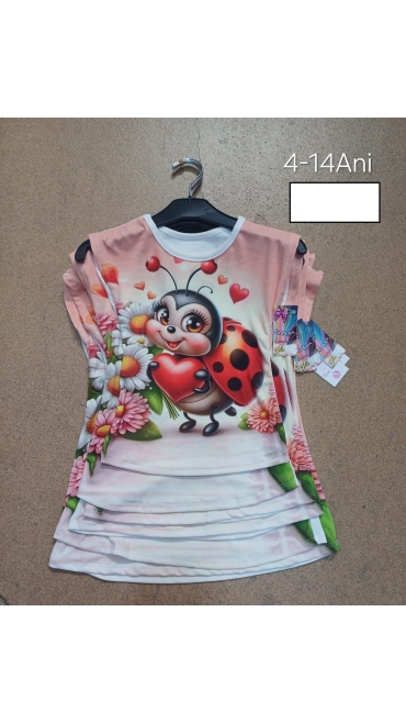 tricou fete 4-14 ani 6/set