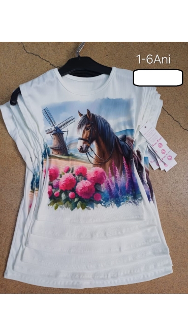 tricou fete 1-6 ani 6/set