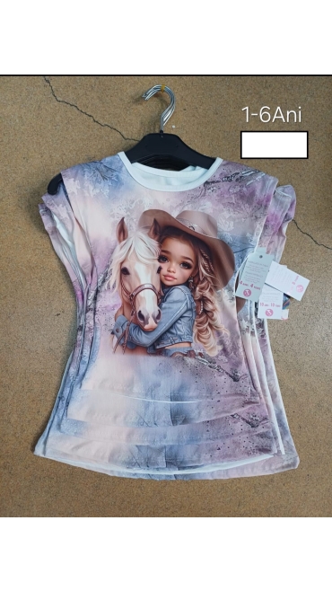 tricou fete 1-6 ani 6/set