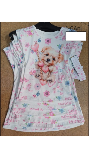 tricou fete 1-6 ani 6/set