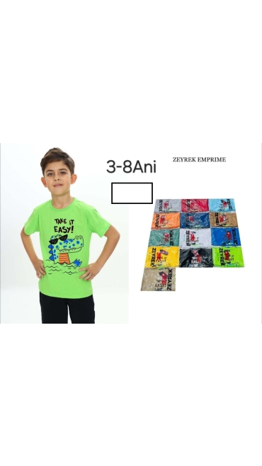 tricou baieti 3-8 ani 6/set