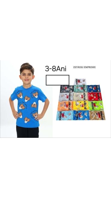 tricou baieti 3-8 ani 6/set