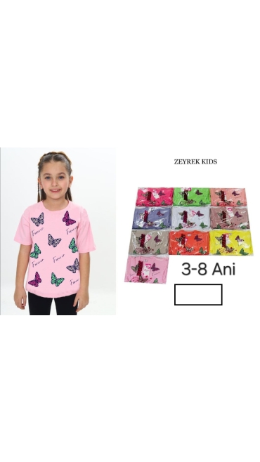 tricou fete 3-8 ani 5/set