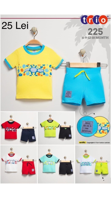 compleu baieti 6-18 luni 4/set
