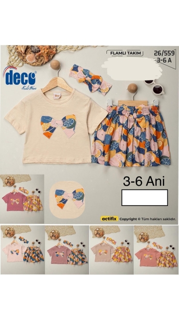 compleu fete 3-6 ani 4/set