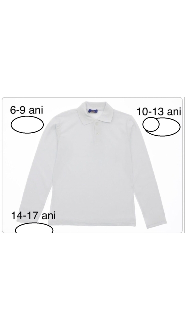 bluza alba copii scoala 6-9 ani 4/set