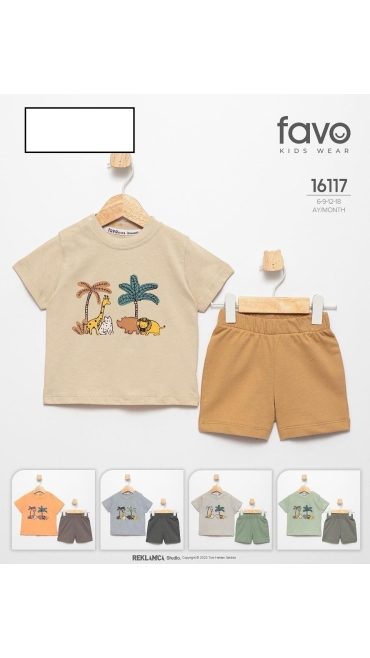compleu baieti 6-18 luni 4/set