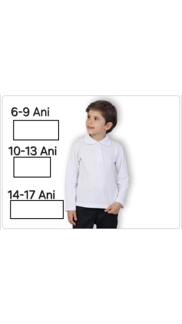 bluza alba copii scoala 14-17 ani 4/set