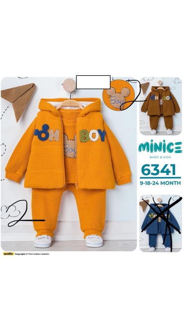 compleu baieti 9-24 luni 3/set