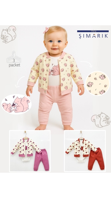 compleu bebe 3-9 luni 3/set
