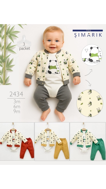 compleu bebe 3-9 luni 3/set