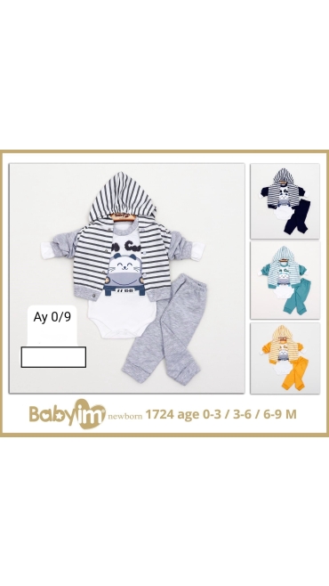 compleu baieti 0-9 luni 3/set