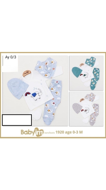 compleu bebe 0-3 luni 3/set