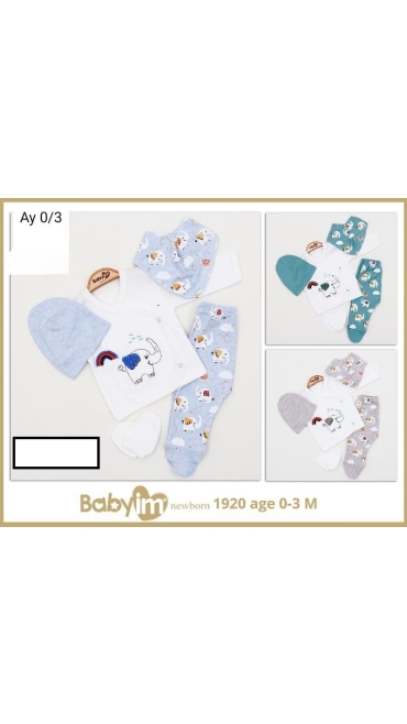 compleu bebe 0-3 luni 3/set