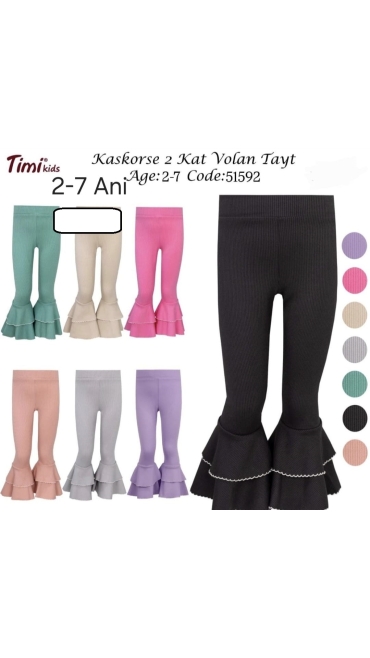 pantaloni fete 2-7 ani 6/set