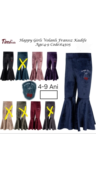 pantaloni fete 4-9 ani 6/set