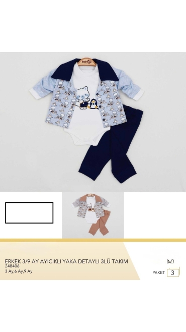 compleu copii 3-9 luni 3/set