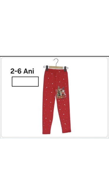 pantaloni copii craciun 2-6 ani 5/set