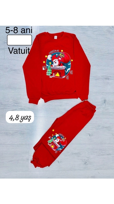 compleu copii vatuit craciun 4-8 ani 5/set