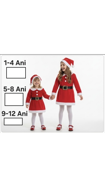 rochie craciunita 9-12 ani 4/set