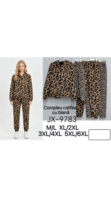 trening dama catifea cu blana m-6xl 4/set