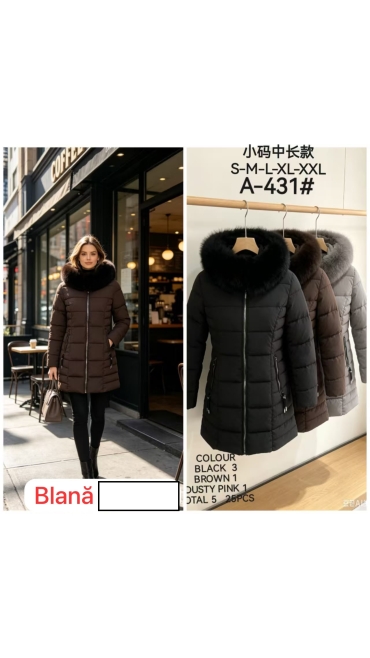 geaca dama blana s-2xl 5/set