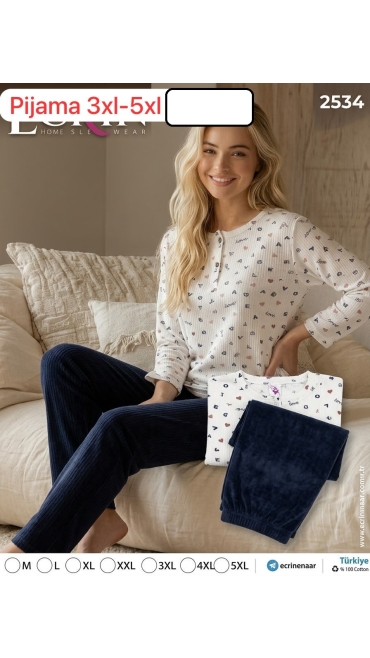 pijama dama 3xl-5xl 4/set