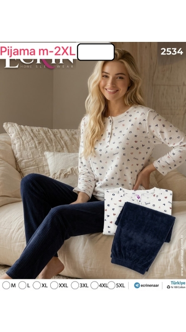 pijama dama m-2xl 4/set