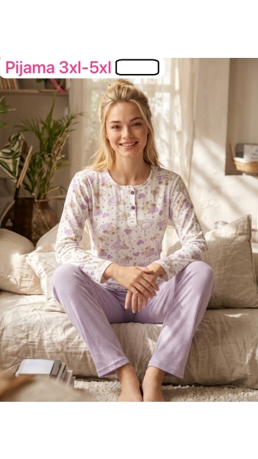 pijama dama 3xl-5xl 4/set