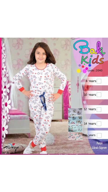 pijama copii 6-14 ani 95% bbc si 5% licra 5/set