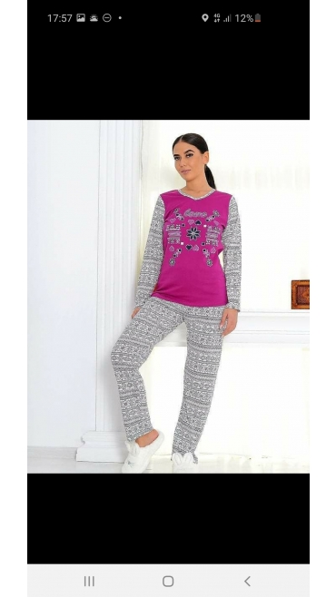 pijama dama Berfin m-2xl 100%bbc 4/set