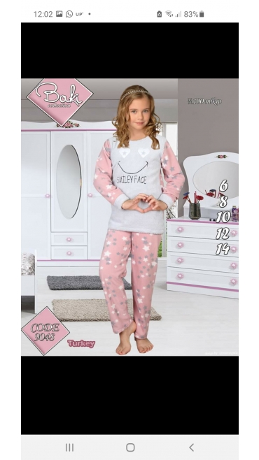 pijama copii cocolino 100% micro 6-14 ani 5/set