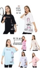 tricou fete oversize 8-14 ani 5/set