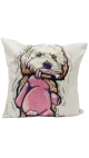 Fata de perna decorativa 45 x 45 cm, modele cu Caini - Engros