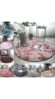 Covor Rotund din blana sintetica, 80 cm, Diverse culori - Engros