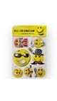 Set stickere Emoji, 31 x 21 cm, Engros