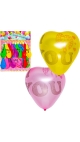 Set 20 de Baloane I Love You XXL, Forma inima, Engros