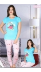 pijama dama Baki S-2xl 100%bumbac 5/set